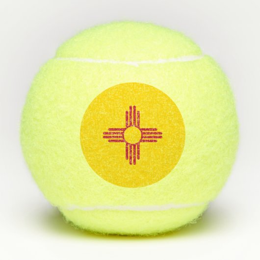 Vlag van New Mexico Tennisballen (Voorkant)