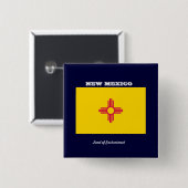 Vlag van New Mexico Vierkante Button 5,1 Cm (Voorkant /achterkant)