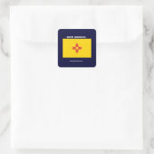 Vlag van New Mexico Vierkante Sticker (Tas)