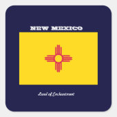 Vlag van New Mexico Vierkante Sticker (Voorkant)