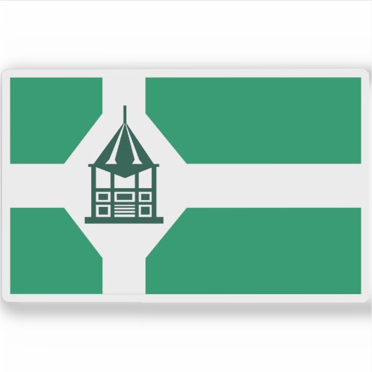 Vlag van New Milford, Connecticut Sticker (Voorkant)