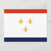 Vlag van New Orleans Briefkaart (Voorkant)