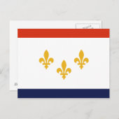 Vlag van New Orleans, Briefkaart Louisiana (Voorkant / Achterkant)