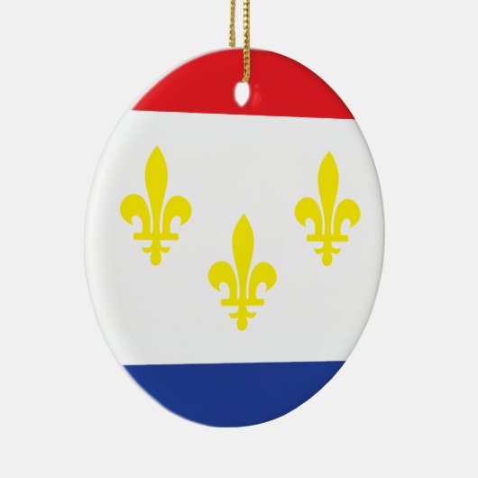 vlag van New Orleans Keramisch Ornament (Rechts)