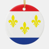 vlag van New Orleans Keramisch Ornament (Voorkant)