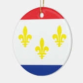 vlag van New Orleans Keramisch Ornament (Links)