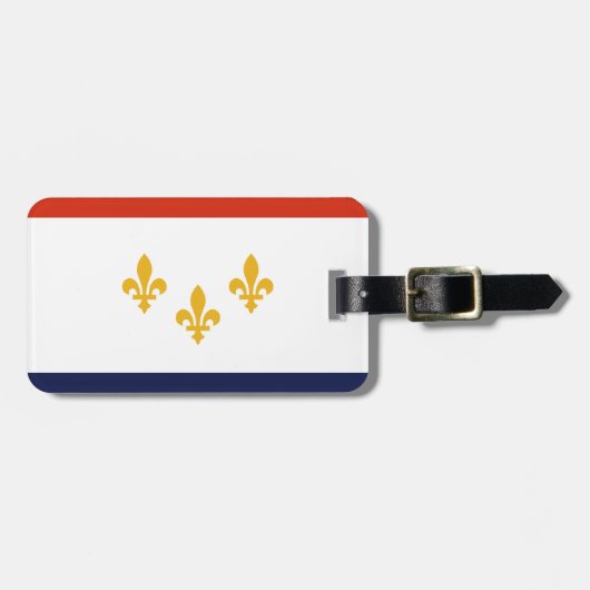Vlag van New Orleans, Louisiana Bagagelabel (Voorkant horizontaal)