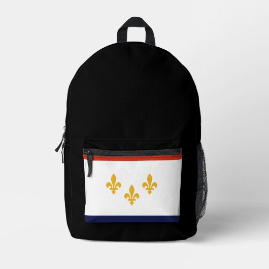 Vlag van New Orleans, Louisiana Bedrukte Rugzak (Voorkant)