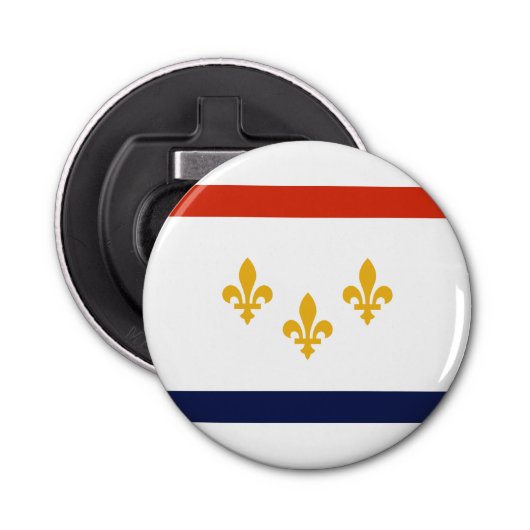 Vlag van New Orleans, Louisiana Bottle Opener (Voorkant)