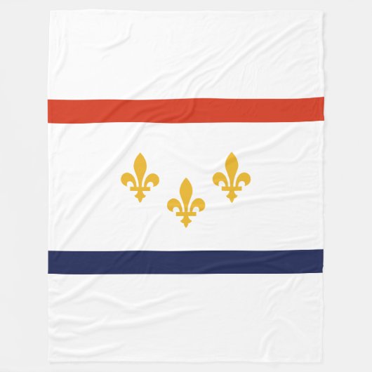 Vlag van New Orleans, Louisiana Fleece Blanket Deken (Voorkant)