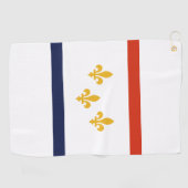Vlag van New Orleans, Louisiana Golfhanddoek (Horizontaal)