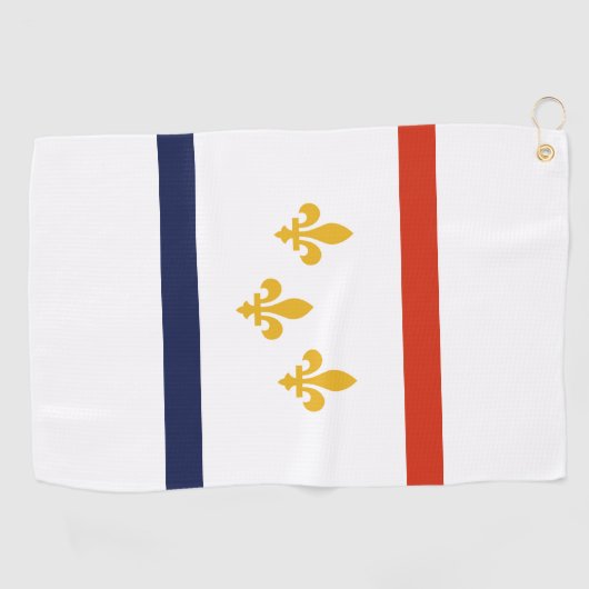 Vlag van New Orleans, Louisiana Golfhanddoek (Horizontaal)