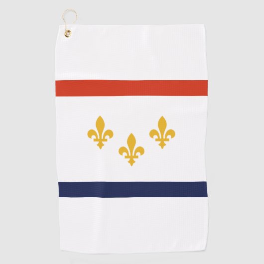 Vlag van New Orleans, Louisiana Golfhanddoek (Voorkant)