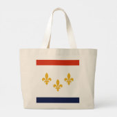 Vlag van New Orleans, Louisiana Grote Tote Bag (Achterkant)