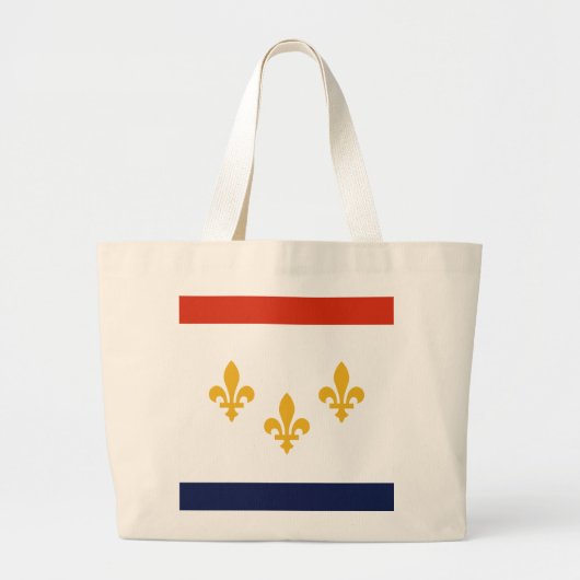 Vlag van New Orleans, Louisiana Grote Tote Bag (Voorkant)