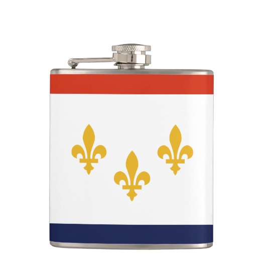 Vlag van New Orleans, Louisiana Hip Flask Heupfles (Voorkant)