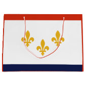 Vlag van New Orleans, Louisiana Large Gift Bag Groot Cadeauzakje (Voorkant)