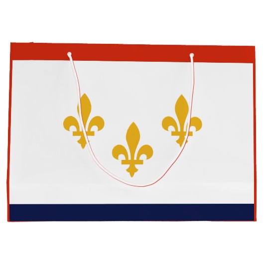 Vlag van New Orleans, Louisiana Large Gift Bag Groot Cadeauzakje (Achterkant)