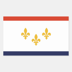Vlag van New Orleans, Louisiana Rechthoekige Sticker