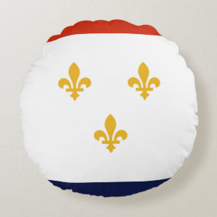 vlag van New Orleans (Louisiana) Rond Kussen