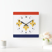 Vlag van New Orleans, Louisiana Square Wall Clock Vierkante Klok (Huis)