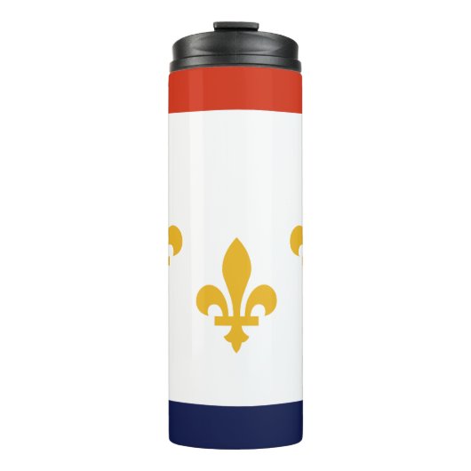 Vlag van New Orleans, Louisiana Thermal Tumbler Thermosbeker (Voorkant)