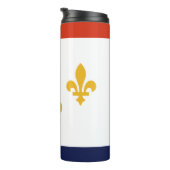 Vlag van New Orleans, Louisiana Thermal Tumbler Thermosbeker (Geroteerd rechts)