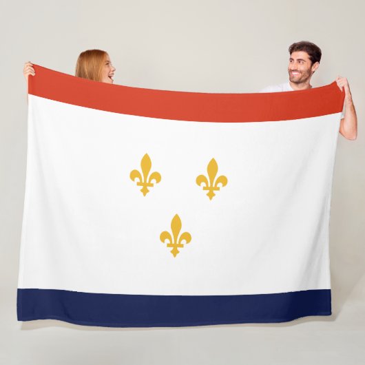 Vlag van New Orleans (Louisiana, VS) Fleece Deken (In situ)