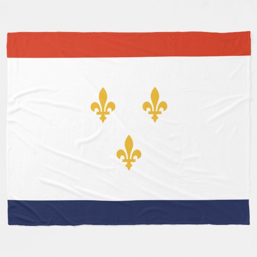 Vlag van New Orleans (Louisiana, VS) Fleece Deken (Voorkant (Horizontaal))
