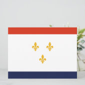 Vlag van New Orleans (Louisiana, VS) Kaart (Staand voorkant)