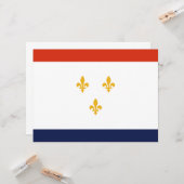 Vlag van New Orleans (Louisiana, VS) Kaart (Voorkant / Achterkant in situ)