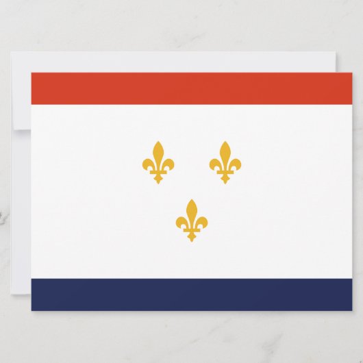 Vlag van New Orleans (Louisiana, VS) Kaart (Voorkant)