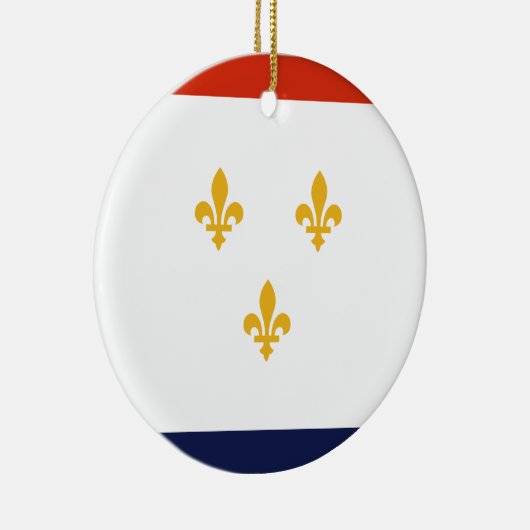 Vlag van New Orleans (Louisiana, VS) Keramisch Ornament (Rechts)