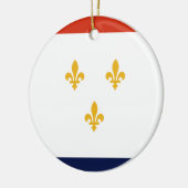 Vlag van New Orleans (Louisiana, VS) Keramisch Ornament (Links)
