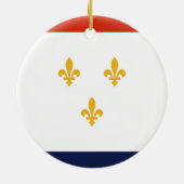 Vlag van New Orleans (Louisiana, VS) Keramisch Ornament (Achterkant)