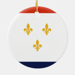 Vlag van New Orleans (Louisiana, VS) Keramisch Ornament