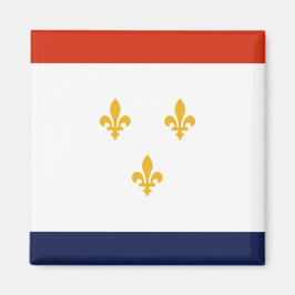 Vlag van New Orleans (Louisiana, VS) Magneet