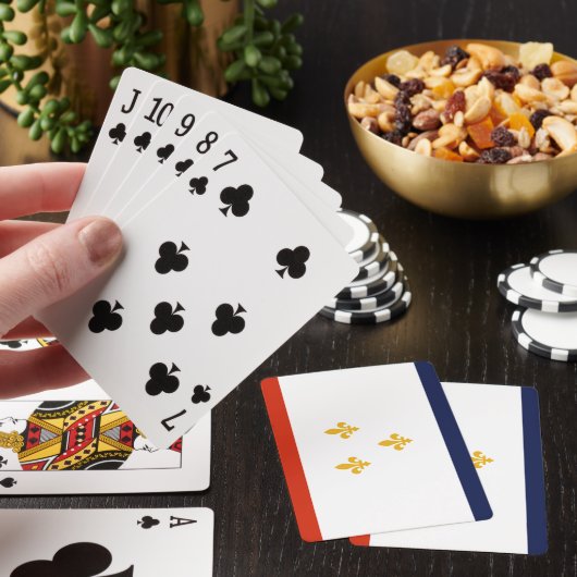 Vlag van New Orleans (Louisiana, VS) Pokerkaarten (Insitu)