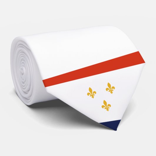 Vlag van New Orleans (Louisiana, VS) Stropdas (Opgerold)