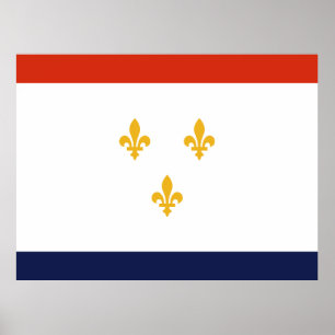Vlag van New Orleans Poster