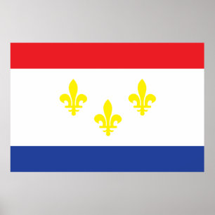 vlag van New Orleans Poster
