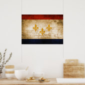vlag van New Orleans Poster (Keuken)