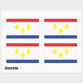 vlag van New Orleans Rechthoekige Sticker (Vel)