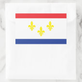 vlag van New Orleans Rechthoekige Sticker (Tas)
