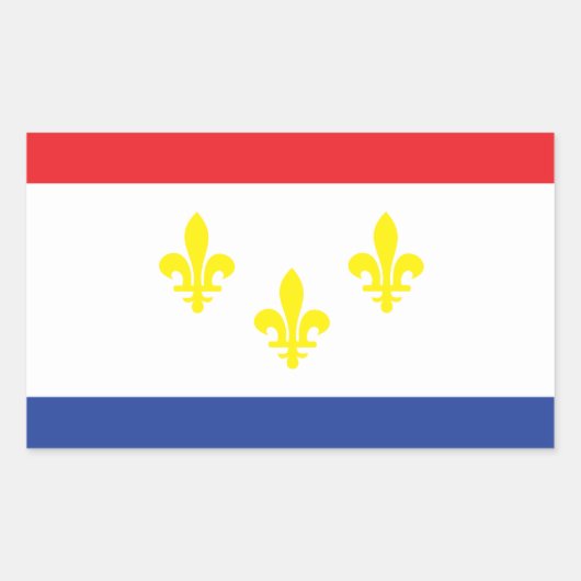 vlag van New Orleans Rechthoekige Sticker (Voorkant)