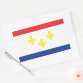 vlag van New Orleans Rechthoekige Sticker (Envelop)