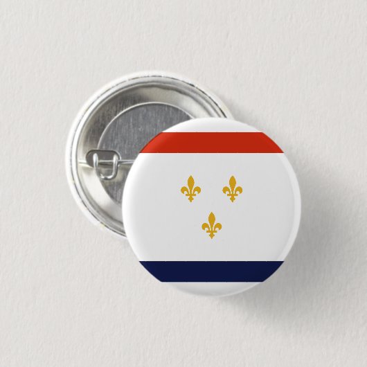 Vlag van New Orleans Ronde Button 3,2 Cm (Voorkant /achterkant)