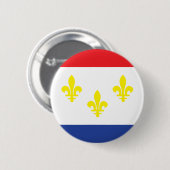 vlag van New Orleans Ronde Button 5,7 Cm (Voorkant /achterkant)