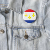 vlag van New Orleans Ronde Button 5,7 Cm (In situ)