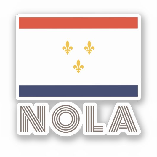 Vlag van New Orleans Sticker (Voorkant)